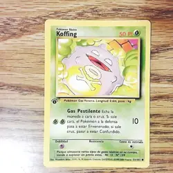 1st Edition Italian Koffing 51/102 BASE SET Pokemon Card (EX/LP) 032221 - Image 1