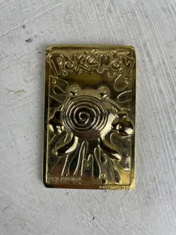 Vintage 1999 Poliwhirl Pokemon Card 23K Gold Plated Burger King Limited Edition - Image 1