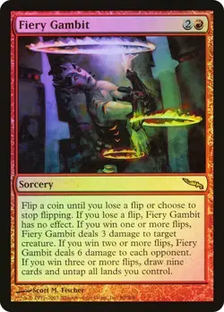 Mirrodin MTG FOIL Fiery Gambit Magic - Image 1
