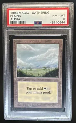 1993 Magic MTG Alpha Plains #NNO PSA 8 - Image 1