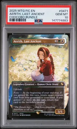 2025 MTG FINAL FANTASY COMMANDER CHOCOBO BUNDLE AERITH, LAST ANCIENT PSA 10 - Image 1