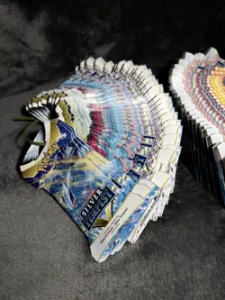 Lot Of 66 Pokemon TCG Sword & Shield - Silver Tempest Booster Pack Sleeved - Image 2