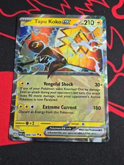 Pokemon Tapu Koko ex 068/182 SV04 Paradox Rift Holo Double Rare EX Card - Image 1