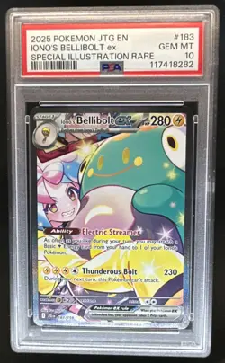 2025 Pokemon Journey Together Iono's Bellibolt ex #183/159 PSA 10 - Image 1