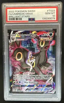 2022 Pokemon SWSH Brilliant Stars Umbreon VMAX Trainer Gallery #TG23/TG30 PSA 10 - Image 1