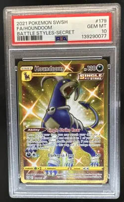 2021 Pokemon SWSH Battle Styles Houndoom #179/163 PSA 10 - Image 1