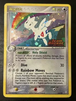 Togetic Reverse Holo Stamp 14/109 EX Team Rocket Returns - Pokemon Card 2004 Lp - Image 1