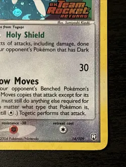Togetic Reverse Holo Stamp 14/109 EX Team Rocket Returns - Pokemon Card 2004 Lp - Image 4