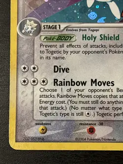 Togetic Reverse Holo Stamp 14/109 EX Team Rocket Returns - Pokemon Card 2004 Lp - Image 5