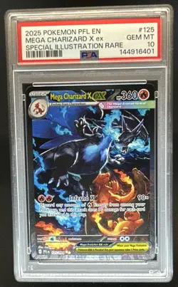 2025 Pokemon Mega Charizard X ex Special Illustration Rare #125/094 PSA 10 - Image 1