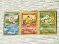 Bulbasaur Charmander Squirtle Starter Pokemon Cards - Base Set 2 - Image 2