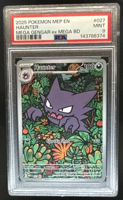 2025 Pokemon MEP Black Star Promos Haunter #027 PSA 9 - Image 1
