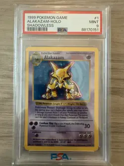 1999 Pokemon Alakazam Shadowless PSA 9 Mint Holo #1 - Image 1