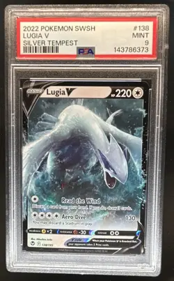 2022 Pokemon SWSH Silver Tempest Lugia V Holo #138/195 PSA 9 - Image 1