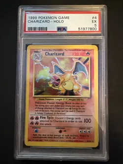 1999 Pokemon Charizard-Holo EX Game #4 PSA 5 - Image 1