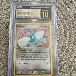 Pokemon Swablu 2005 EX Deoxys 79/107 CGC PRISTINE 10 - Image 1