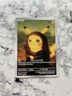 Mona Pika (Pikachu) Pokemon x Van Gogh Black Star Promo ACG Art Card - Fan Card - Image 1