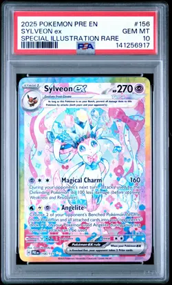 2025 POKEMON PRISMATIC EVOLUTIONS SPECIAL ILLUSTRATION RARE SYLVEON EX PSA 10 - Image 1