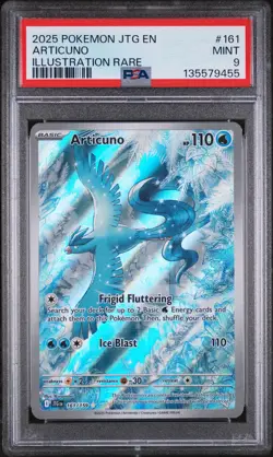 2025 POKEMON JTG EN-JOURNEY TOGETHER ILLUSTRATION RARE #161 ARTICUNO PSA 9 - Image 1