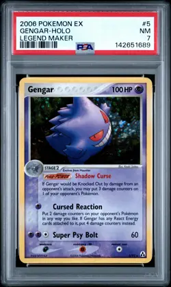 2006 POKEMON EX LEGEND MAKER #5 GENGAR-HOLO PSA 7 - Image 1