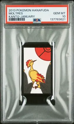 2013 POKEMON HANAFUDA KANTO JANUARY MOLTRES PSA 10 - Image 1