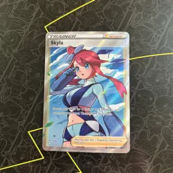 Pokemon TCG Skyla 72/72 Shining Fates Full Art Ultra Rare Trainer - Image 1