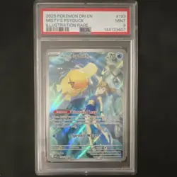 Pokemon Misty's Psyduck 193/182 Destined Rivals Illustration Rare Holo PSA 9 - Image 1