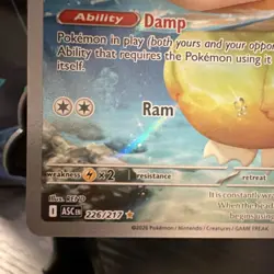 Pokemon TCG Psyduck 226/217 ASC Full Art Holo Rare Water Ability Card - Image 5