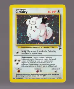Clefairy 006/130 Base Set 2 Holo Pokemon TCG WOTC Vintage NM - Image 1