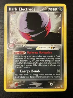 Pokemon Dark Electrode 4/109 Team Rocket Returns Holo Rare LP+ - Image 1