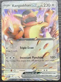 Kangaskhan ex 115/165 Pokemon TCG Scarlet & Violet 151 Holo MINT NM - Image 1