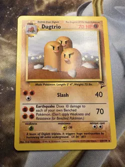 Pokemon - Dugtrio - 23/130 - Rare - Unlimited Edition - Base Set 2 - LP+/NM - Image 1