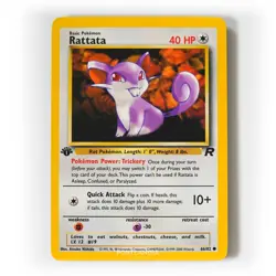 Pokemon - Rattata - 1st Edition - Non Holo - 66/82 - Team Rocket - Common - Image 1