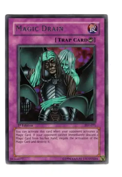 Yugioh- 1X Magic Drain - Rare - 1st Edition - PSV-071 - Near Mint - Image 1