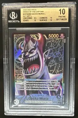 2024 One Piece Wings of Captain Gecko Moria Leader Alternate Art OP06-080 BGS 10 - Image 1