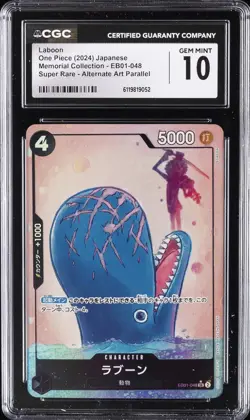 2024 ONE PIECE JPN SUPER RARE ALTERNATE ART PARALLEL #EB01-048 LABOON CGC 10 - Image 1