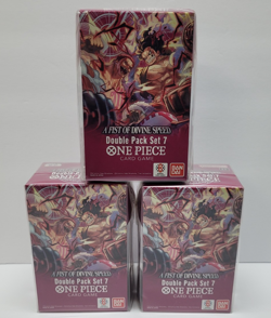 ONE PIECE DOUBLE PACK SET 7, A FIST OF DIVINE SPEED DP07, OP11 Lot of 3 New - Image 1