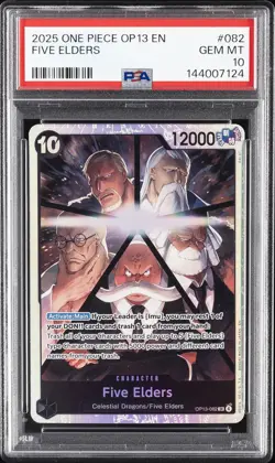 2025 ONE PIECE OP13-CARRYING ON HIS WILL #082 FIVE ELDERS PSA 10 - Image 1