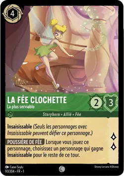 93/204 FR | La Fee Clochette, La plus serviable | carte Disney Lorcana (2023) - Image 1