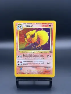 Pokemon Flareon Jungle Holo Card 3/64 Unlimited Rare, LP Condition - Image 1