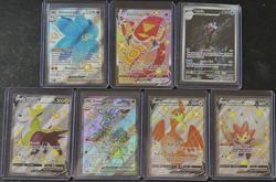 Pokemon TCG Full Art Shiny Card Lot SWSH and SV 7 Cards - Image 1