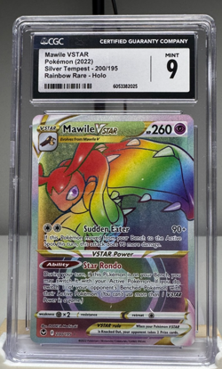 CGC 9 Mawile VSTAR 200/195 – Silver Tempest Rainbow Secret Rare Pokemon Card - Image 1