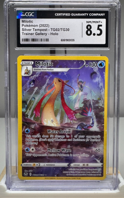 CGC 8.5 Milotic TG02/TG30 – Silver Tempest Trainer Gallery Pokemon Card - Image 1