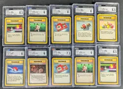 Lot (10) 1999 Pokemon Assorted CGC Graded Trainer Cards w/ Switch - Image 1