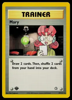 Pokemon Card - Mary Neo Genesis 87/111 Rare 1st Edition - Image 1