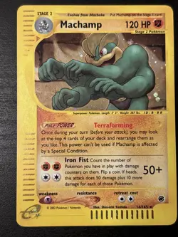 Pokemon TCG Machamp Holo Rare Card 16/165 Expedition Base Set E Series Holo Lp - Image 1
