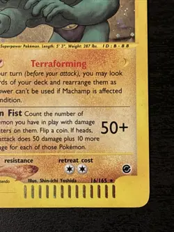 Pokemon TCG Machamp Holo Rare Card 16/165 Expedition Base Set E Series Holo Lp - Image 4