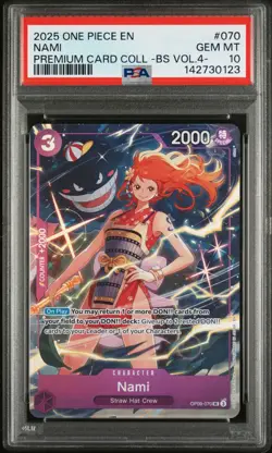 ONE PIECE 2025 NAMI PREM. CARD COLLECTION -BEST SELECTION VOL.4 - #070 PSA 10 - Image 1