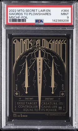2022 MTG SECRET LAIR DROP MSCHF-FOIL #364 SWORDS TO PLOWSHARES PSA 9 - Image 1