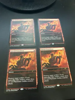4x Promo Gleeful Demolition Store Championship Extended Full Art MTG Magic - Image 1